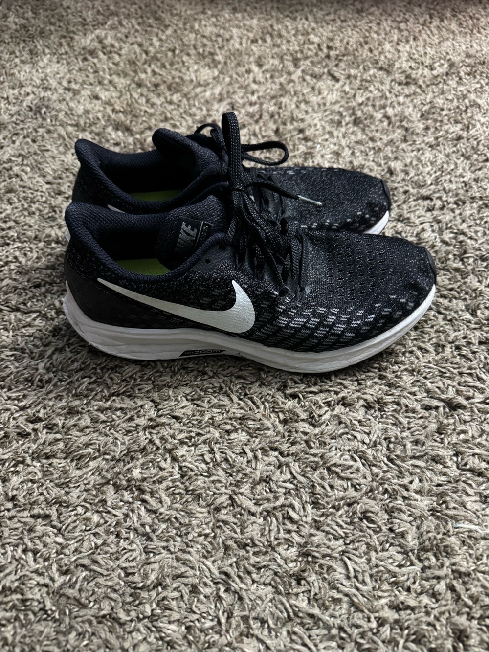 Nike Black & White Mesh Running Shoes